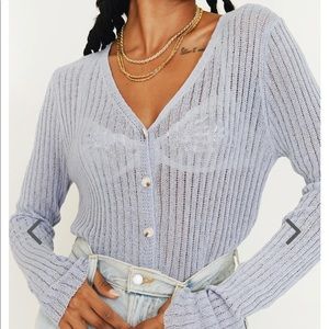 Be Chic Button Front Knit Top - Lavender